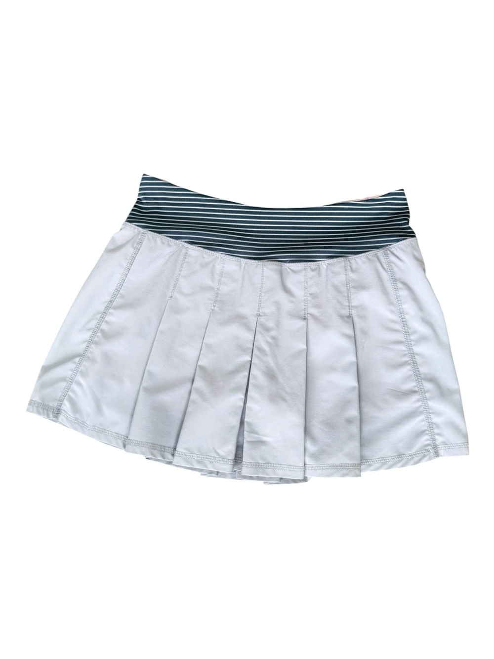 Kyodan Light Gray Pleated Athletic Skort with Navy & Pink Waistband Sz M